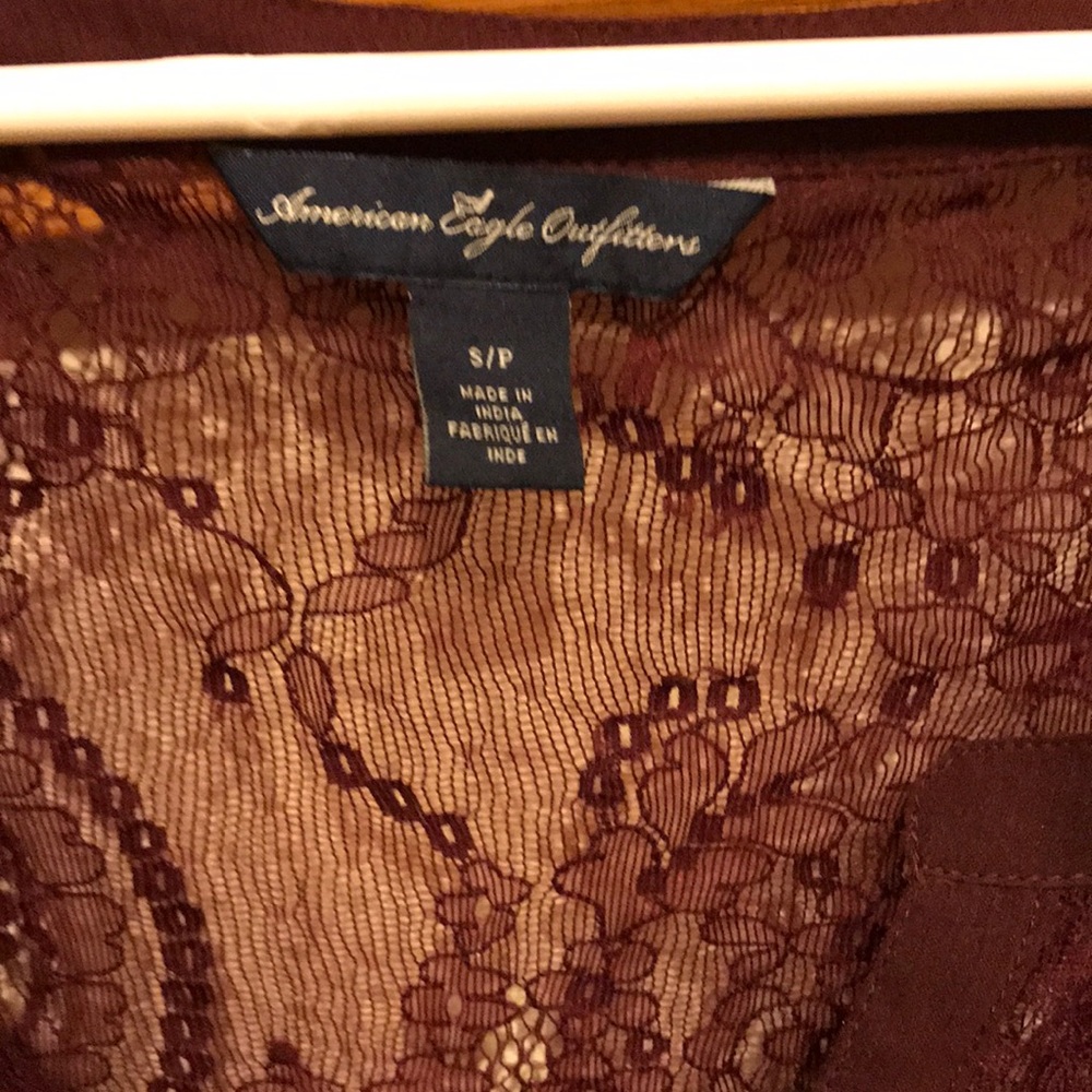 American Eagle chiffon and lace top - Picture 3 of 3